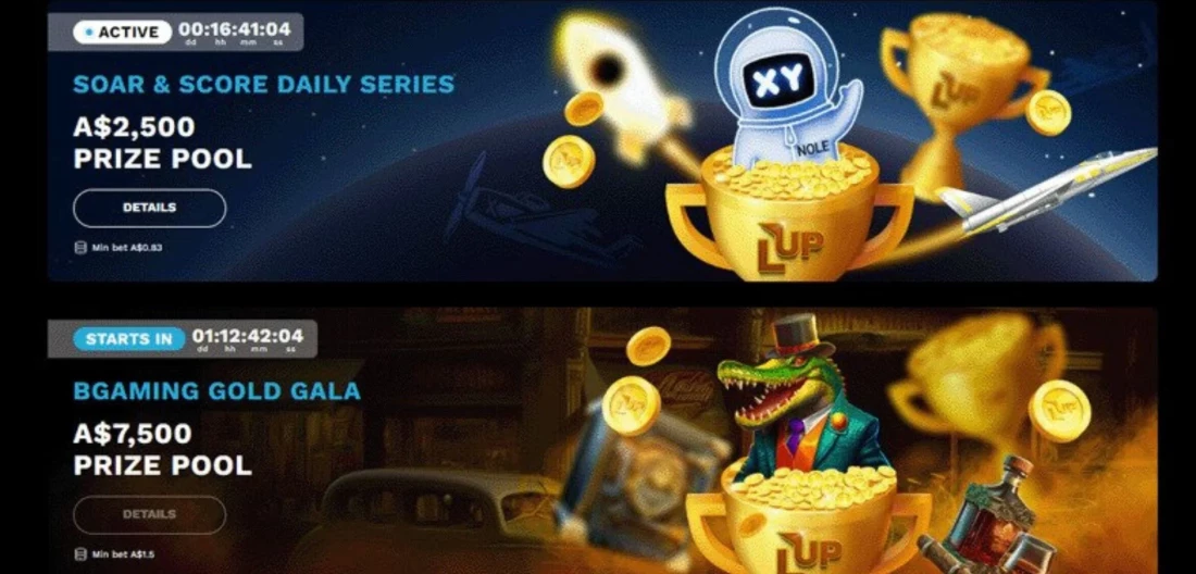 Tournaments at LevelUp boast impressive prize pools.